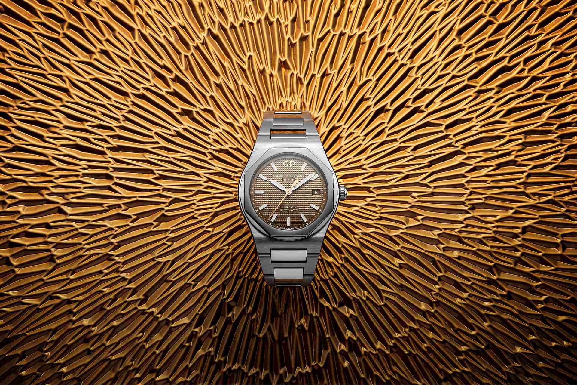 匠心獨具的腕間光影：GP芝柏表Laureato桂冠系列38毫米Copper腕錶 
