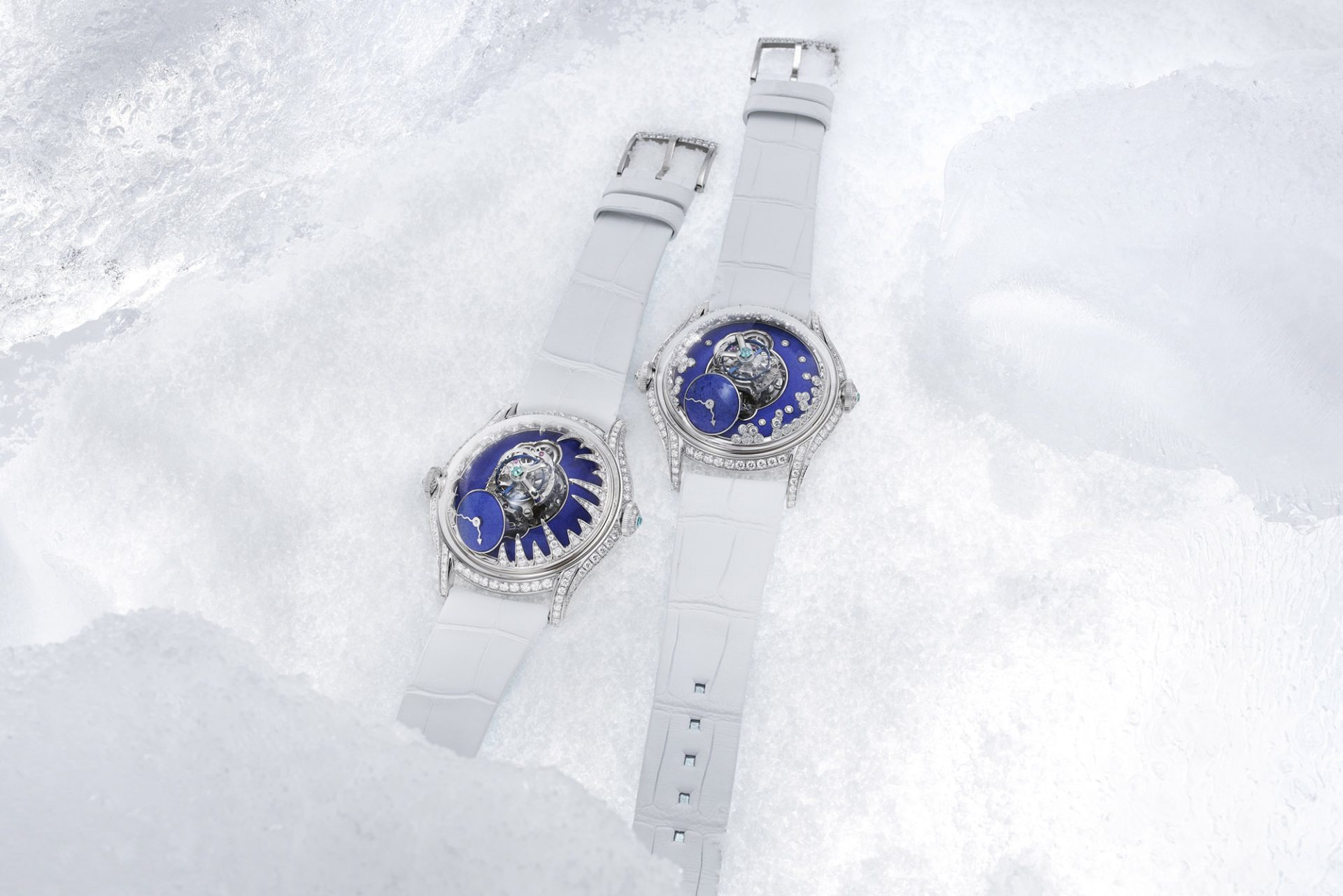 冰雪奇緣之MB&F Legacy Machine FlyingT ICE 冰晶和BLIZZARD暴雪限量版腕錶