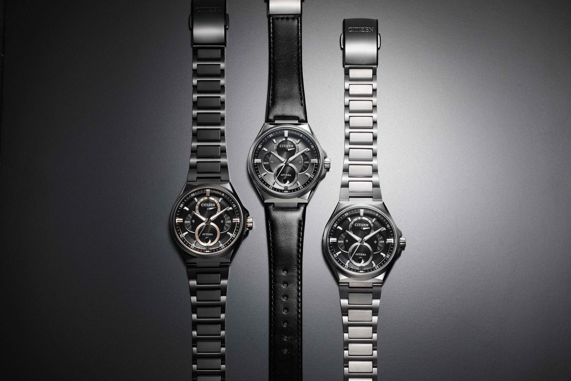 CITIZEN光動能月相腕錶，以簡約層次打造日系都會型男ソ紳士品味