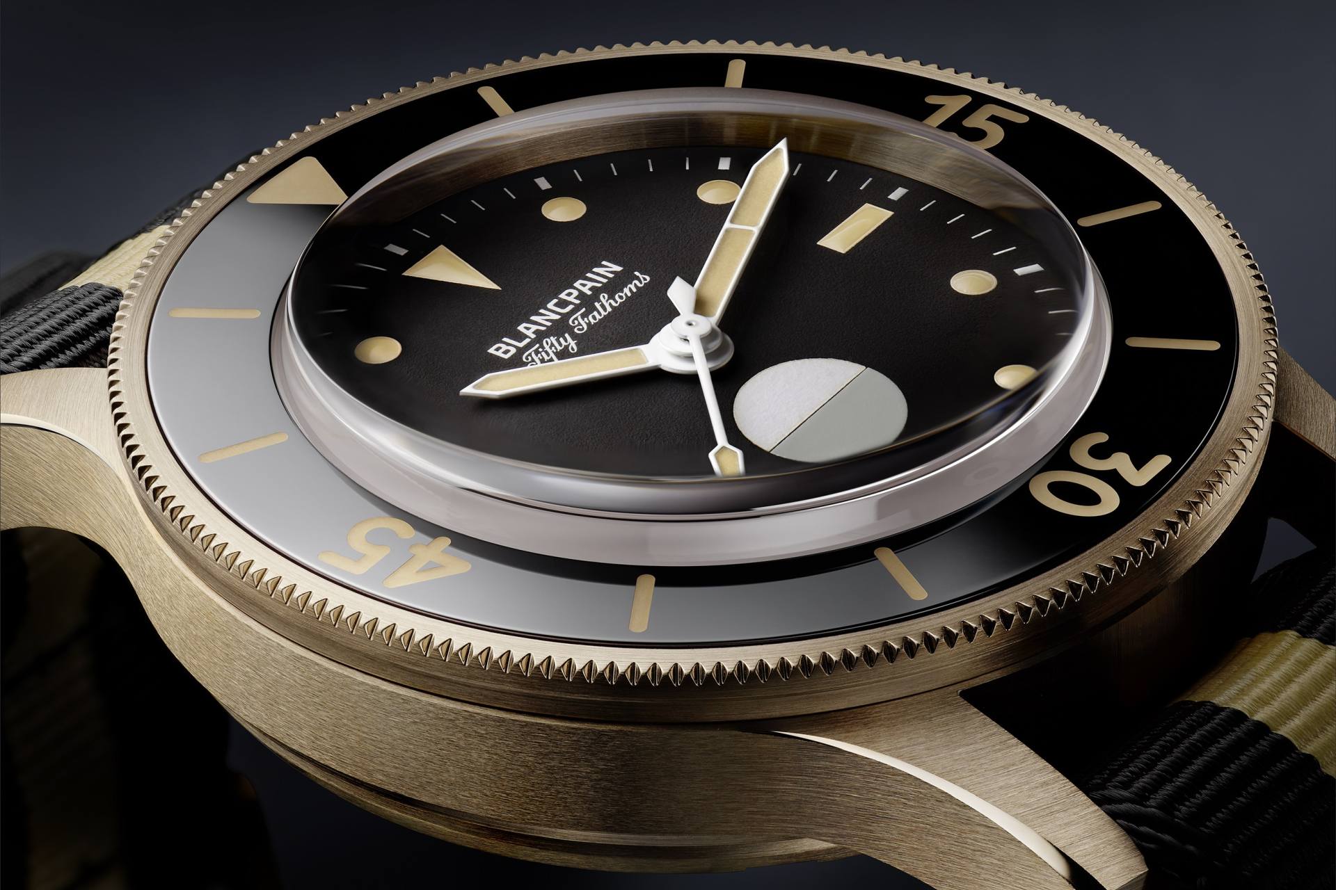 9K青銅錶殼+軍規圓形防水指示器：Blancpain五十噚70周年紀念Act 3限量款腕錶
