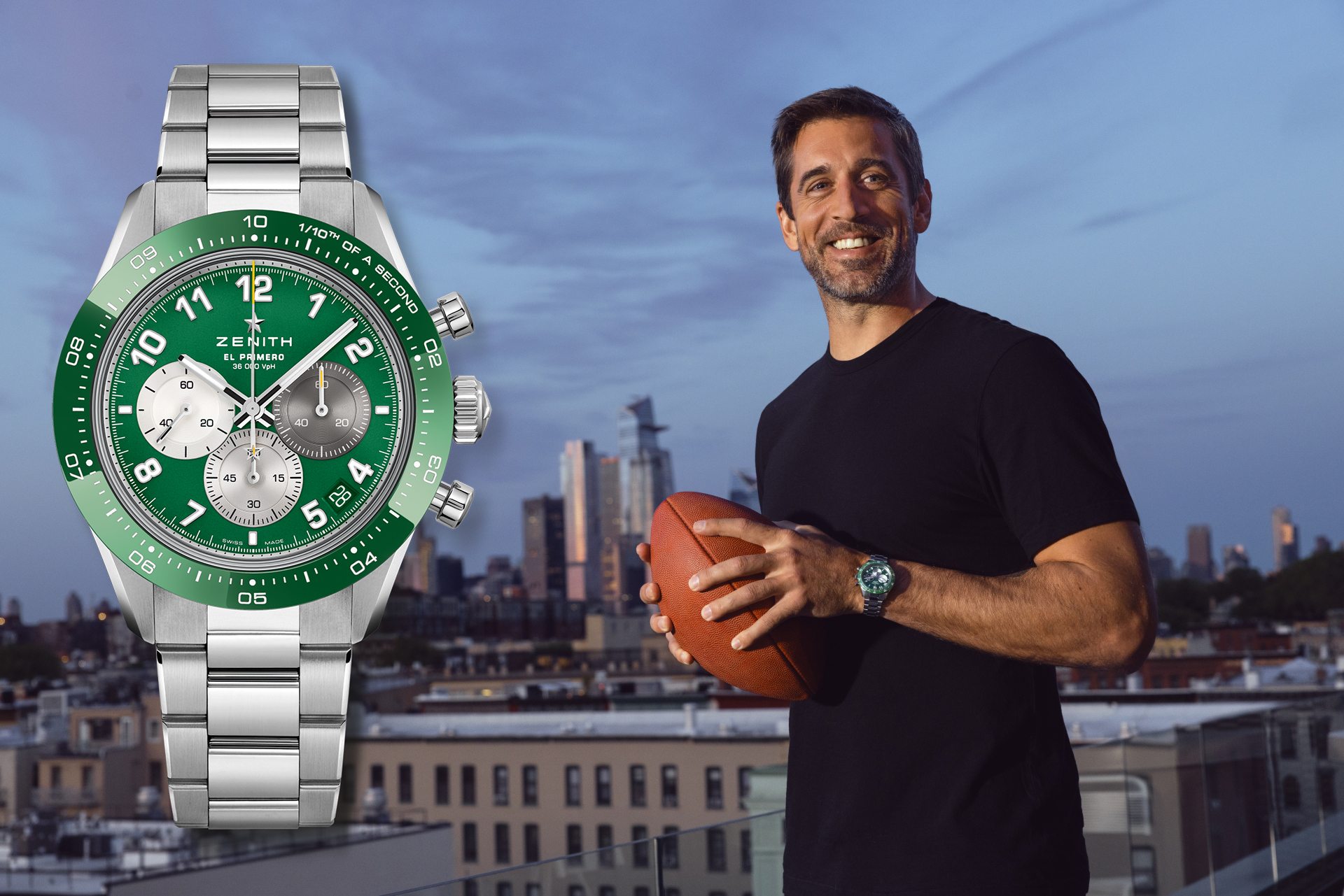 ZENITH首推美式足球聯名腕錶—Chronomaster Sport Aaron Rodgers Edition運動計時腕錶
